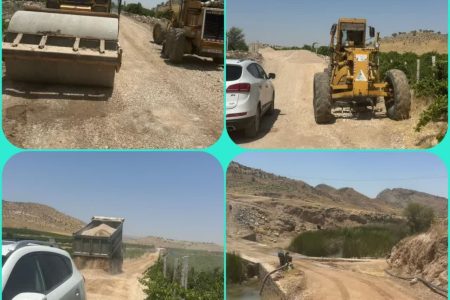 بهسازی و مرمت راه‌های عشایری “تعل و گیلانه” شهرستان ایوان در حال اجرا است