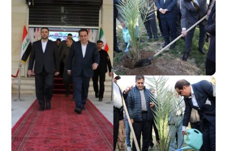 همزمان با هفته منابع طبیعی؛ کاشت نهال بلوط و خرما نماد همبستگی و همکاری‌های زیست‌محیطی ایران و عراق
